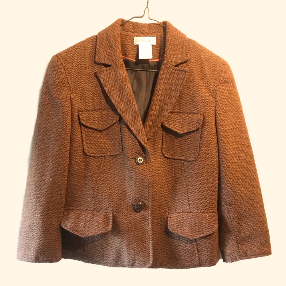 Chevron Worthington Cropped Blazer